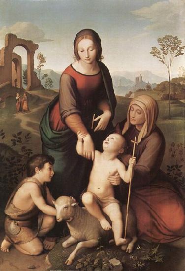Overbeck, Johann Friedrich Maria und Elisabeth mit dem Jesus oil painting picture